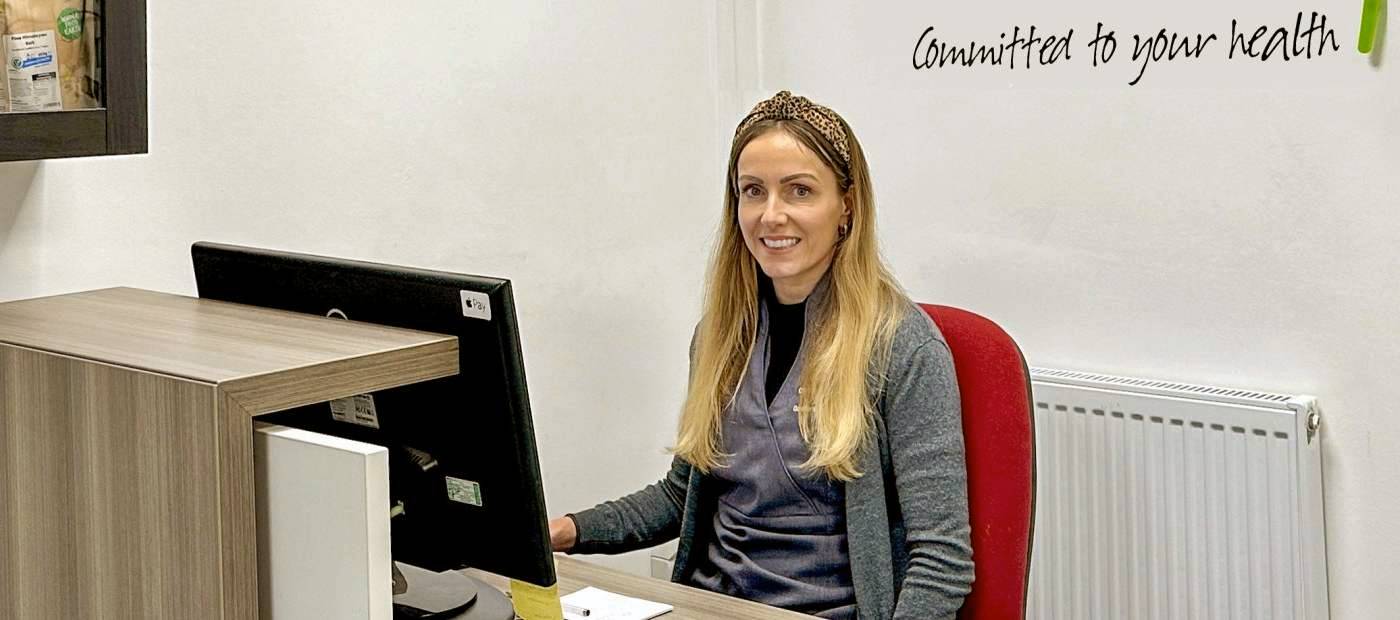 Hannah at the Complete Health Clinic